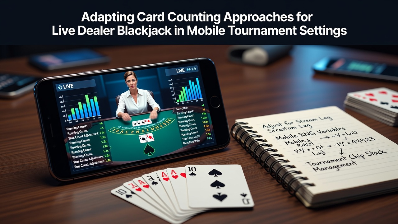 Live-Dealer-Blackjack-Tisch mit mobilen Geräten in einem Turnier-Setup