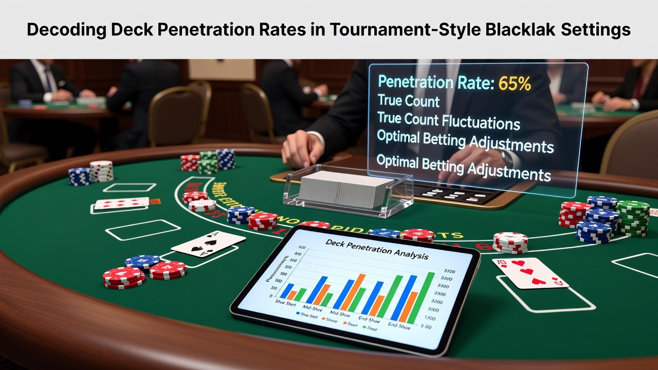 Visualisierung der Kartenstapel-Durchdringung in Blackjack-Turnieren mit Fokus auf Stapelverbrauch und Zählstrategien