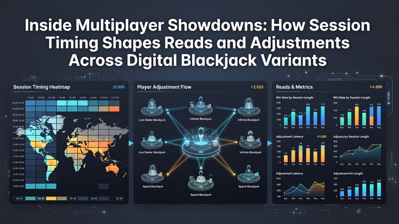 Digitale Multiplayer-Blackjack-Tische mit Fokus auf Sitzungsdauer und Spielerinteraktionen